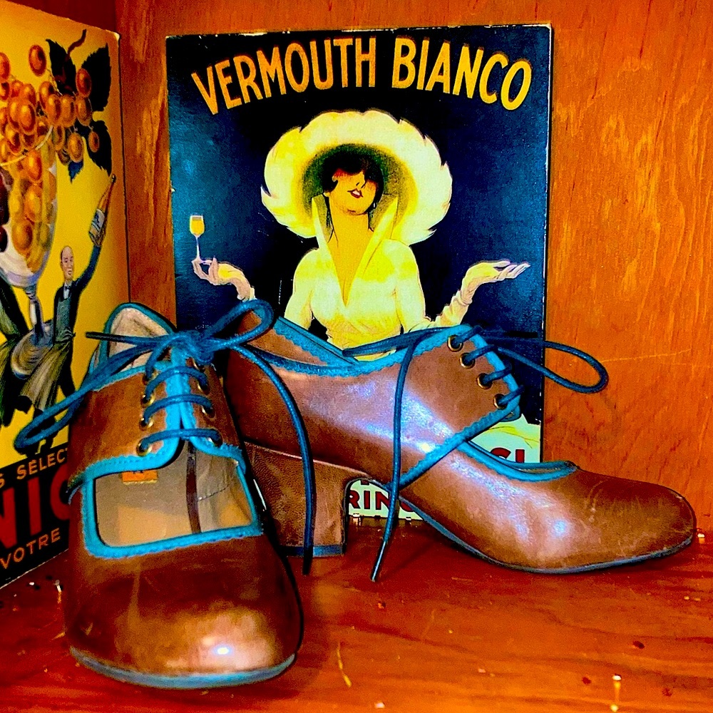 Miz Mooz Tango Oxford Cognac Heels